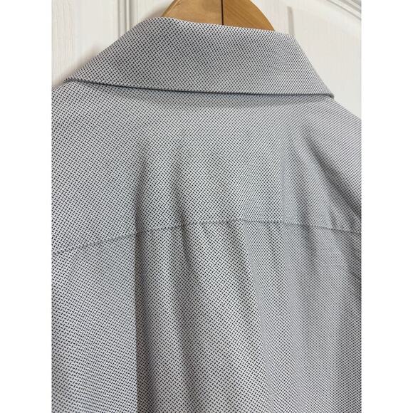 Kenneth Cole Men 16 34/35 Slim Fit Ultra Performance Stretch Dobby Diamond Shirt - Picture 7 of 8